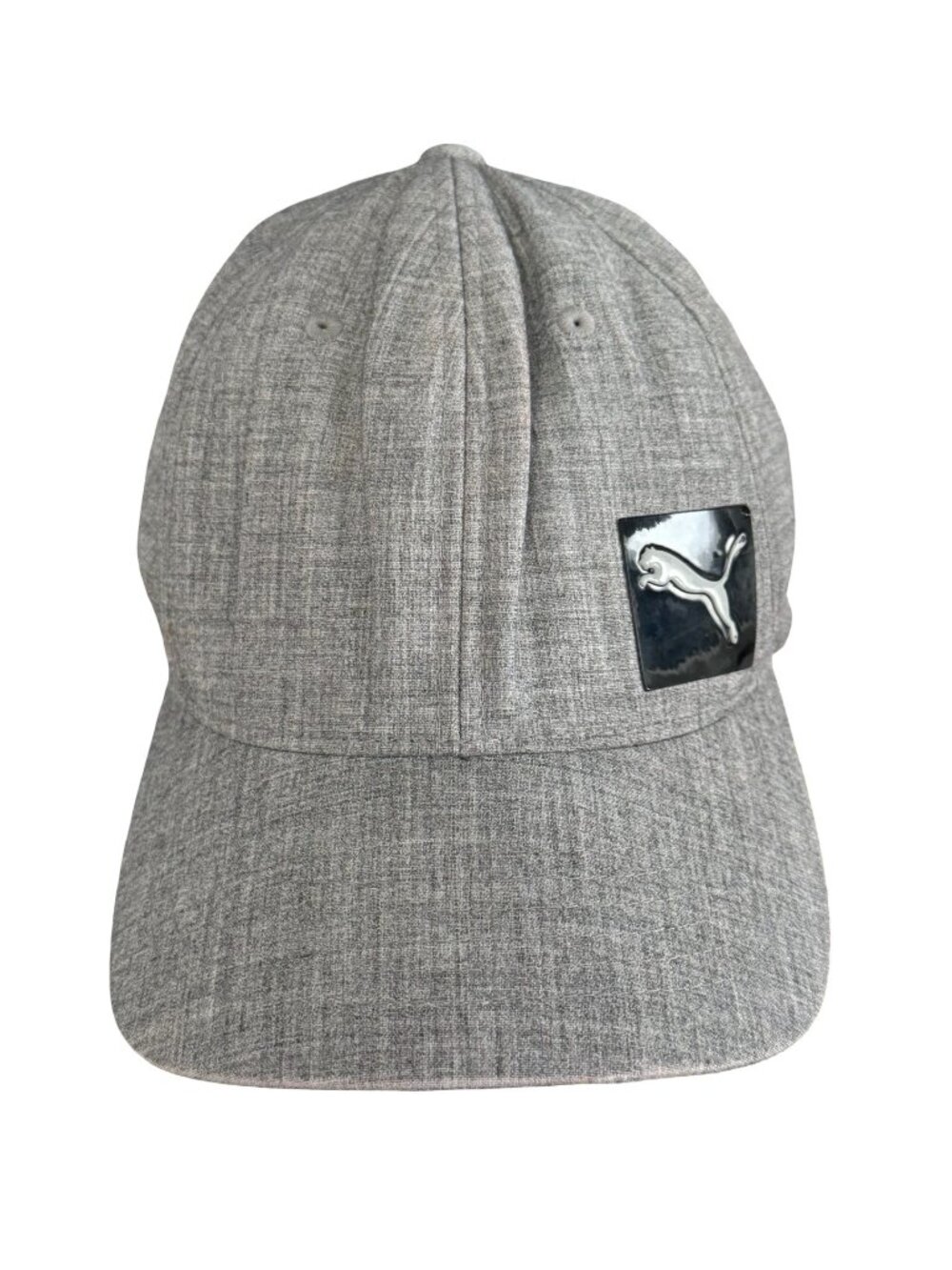 Puma Flexfit Gray Heather Baseball Cap Hat L/XL Stretch Fit Athletic Golf